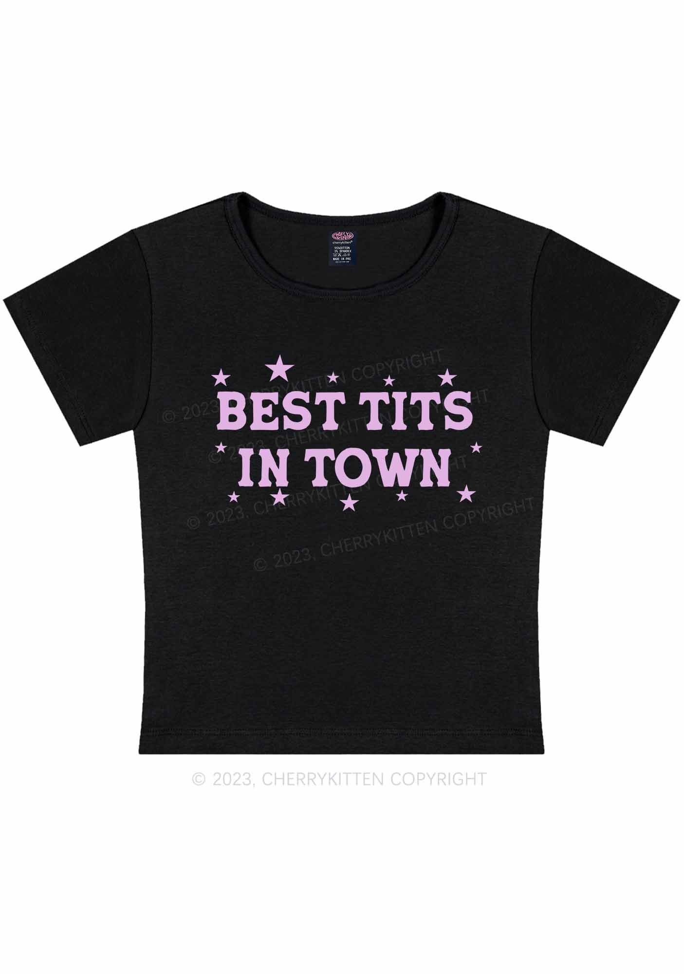 Best Txts In Town Y2K Baby Tee Cherrykitten