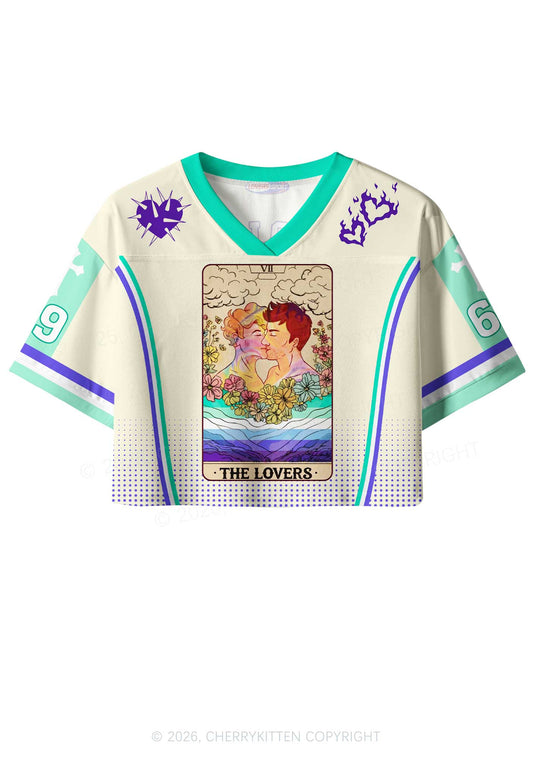 The Lovers Gay Kissing Pride Y2K Crop Sport Jersey Shirts Cherrykitten