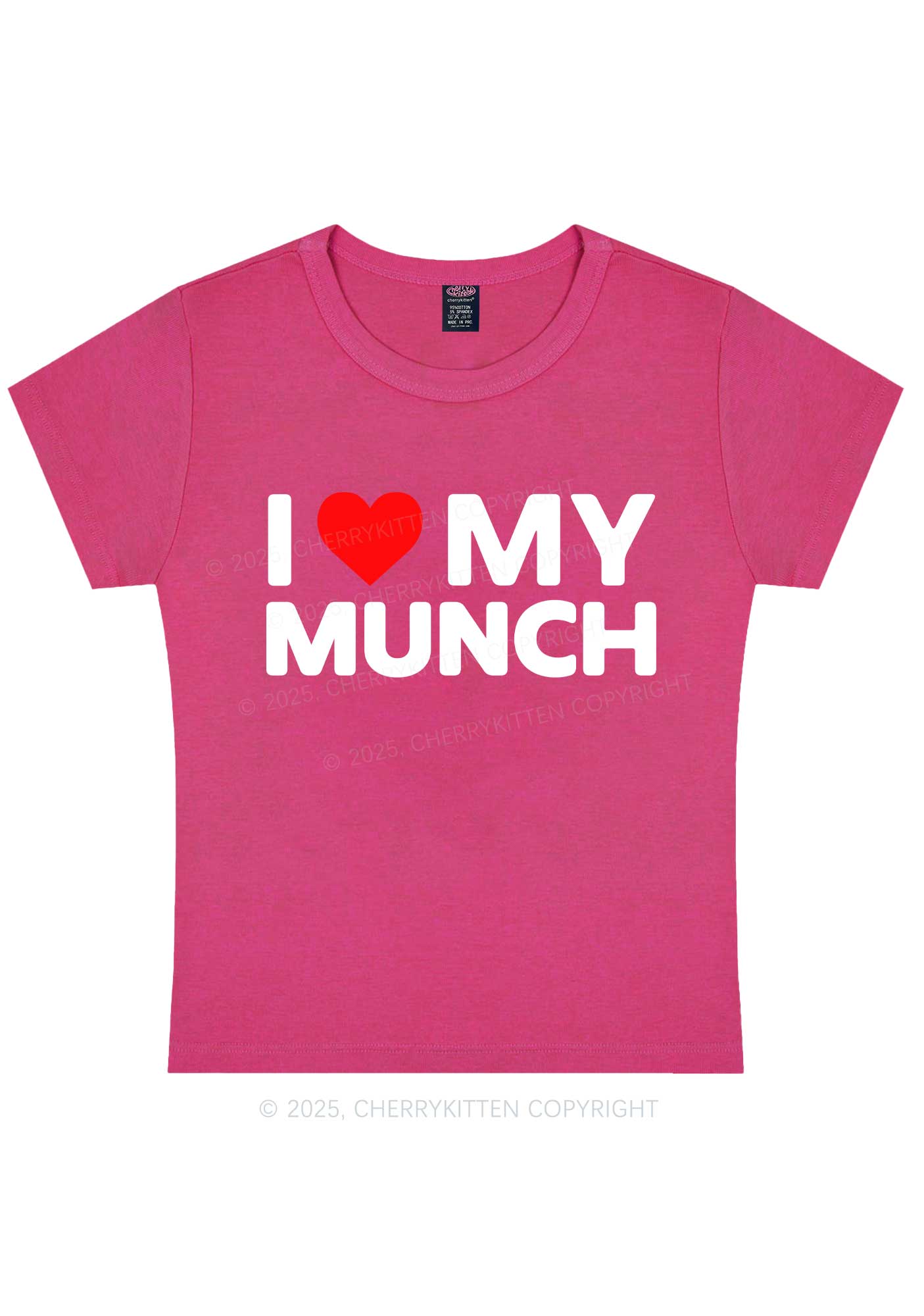 I Love My Munch Y2K Baby Tee Cherrykitten