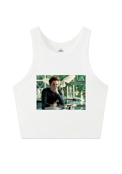 Vampire Boy Y2K Crop Tank Top Cherrykitten