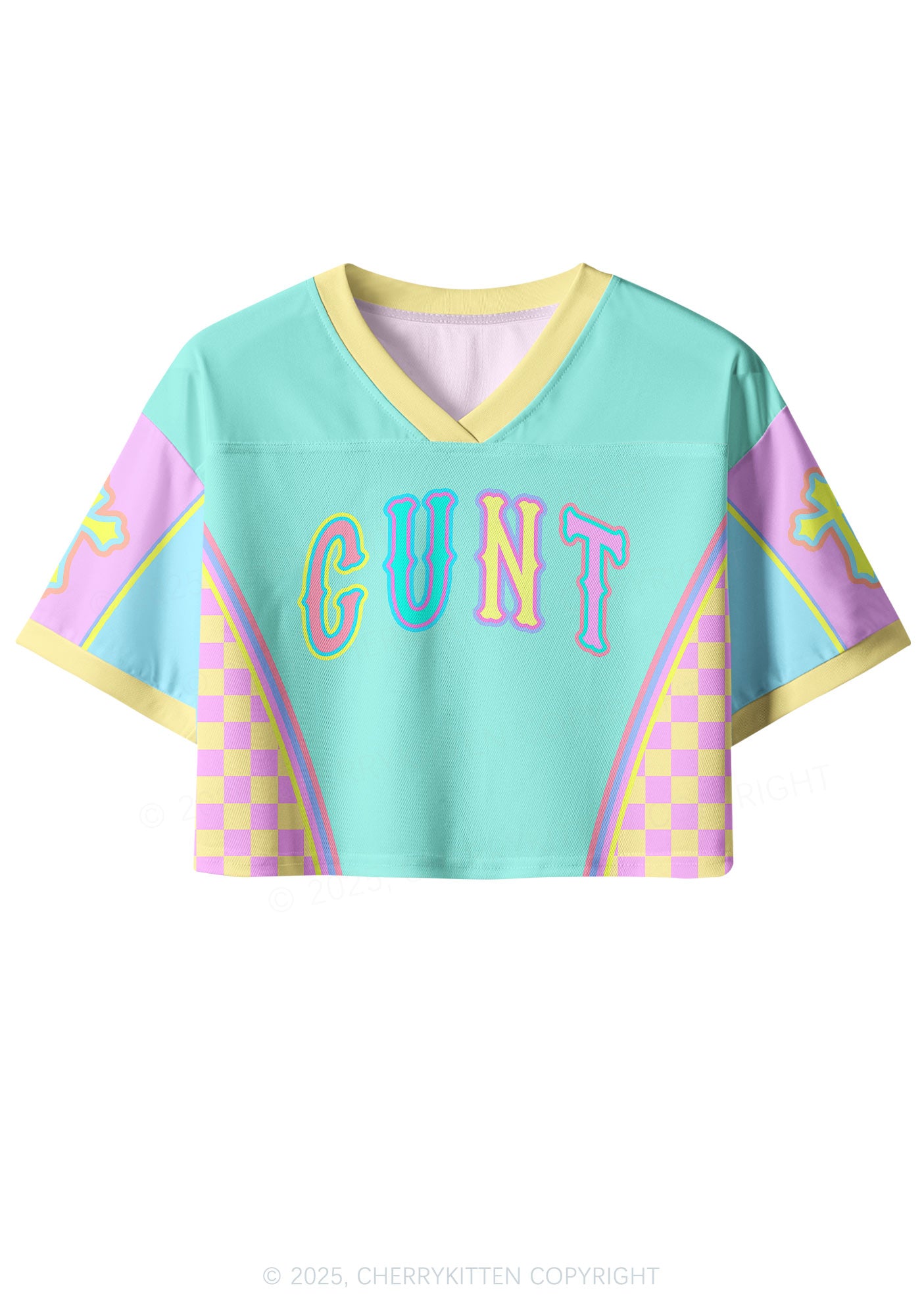 Custom Mint Green Cxxt Y2K Crop Sport Jersey Shirts Cherrykitten