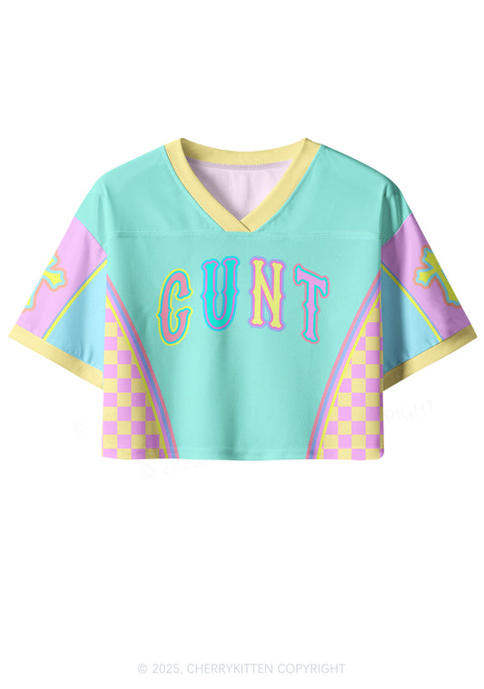 Custom Mint Green Cxxt Y2K Crop Sport Jersey Shirts Cherrykitten