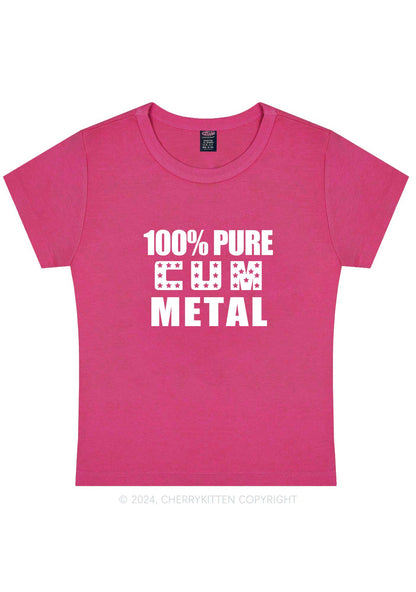 Curvy Pure Metal Y2K Baby Tee Cherrykitten