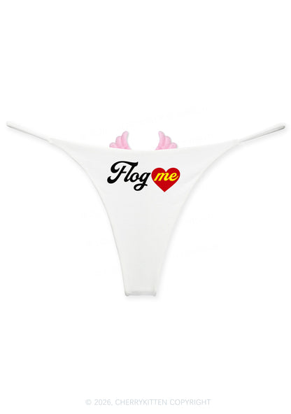 Flag Me Y2K Goth Angel Wings Bikini String Thong Cherrykitten