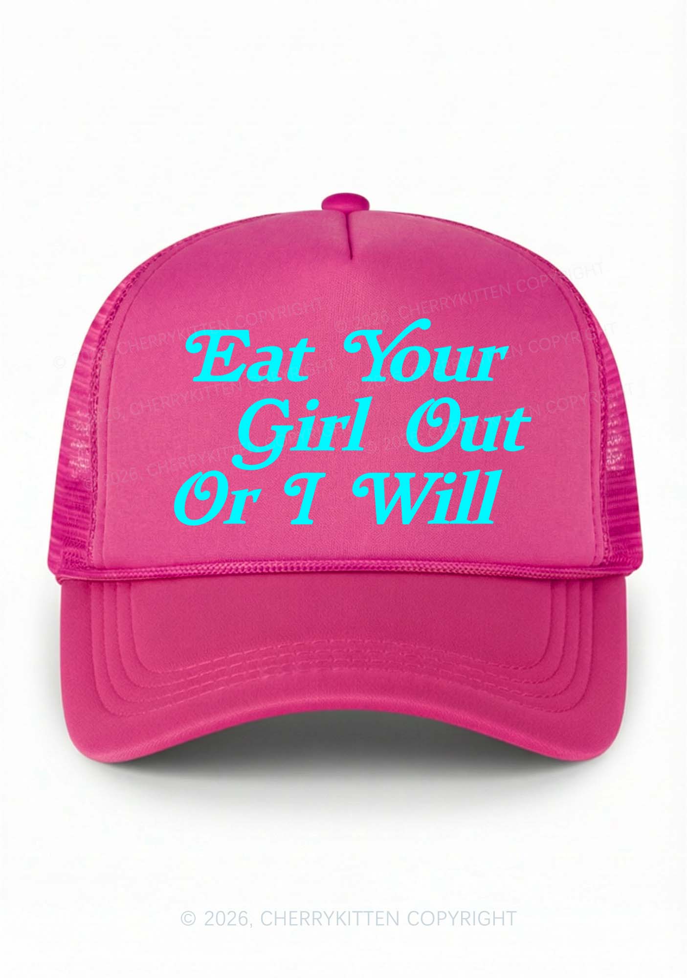 Eat Your Girl Out Pride Y2K Trucker Hat Cherrykitten