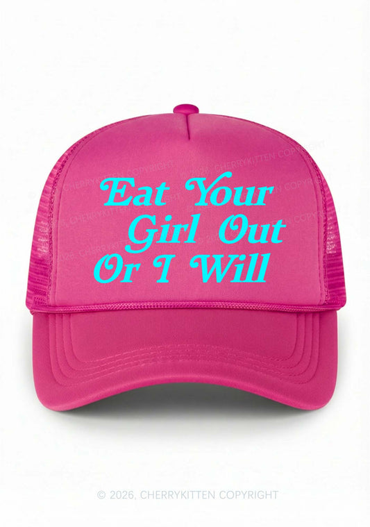 Eat Your Girl Out Pride Y2K Trucker Hat Cherrykitten