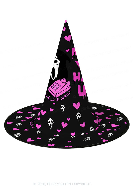 Halloween No You Hang Up Y2K Print Witch Hat Cherrykitten