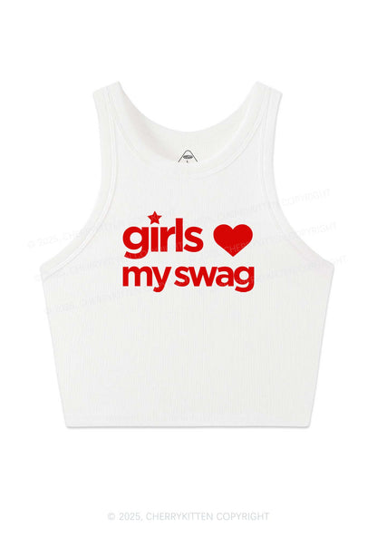 Girls Love My Swag Pride Y2K Crop Tank Top Cherrykitten