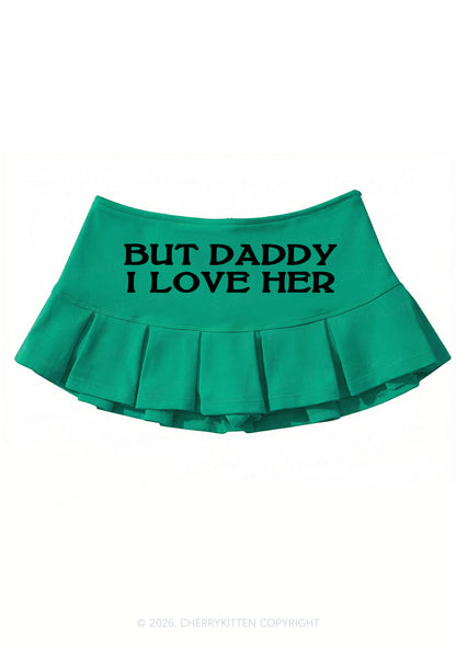 But Daddy I Love Her Pride Y2K Mini Pleated Skirts Cherrykitten