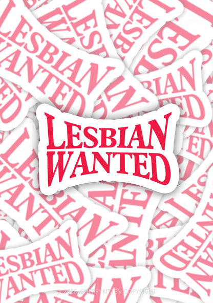 Lesbian Wanted Pride 1pc Y2K Sticker Cherrykitten