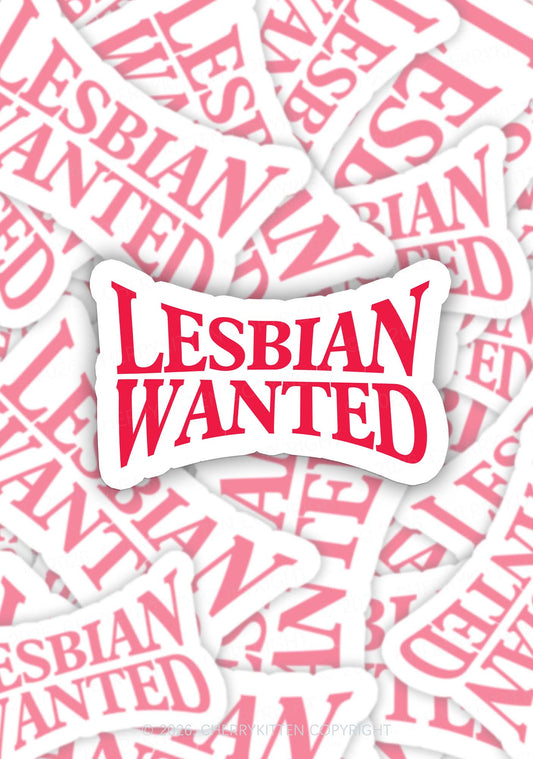 Lesbian Wanted Pride 1pc Y2K Sticker Cherrykitten