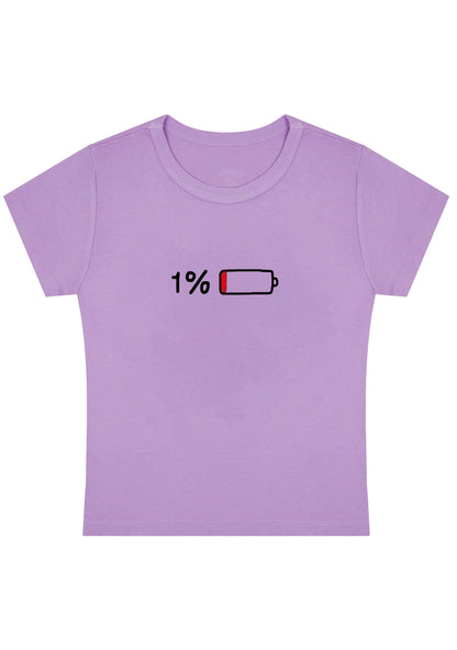 Curvy 1% Electricity Baby Tee