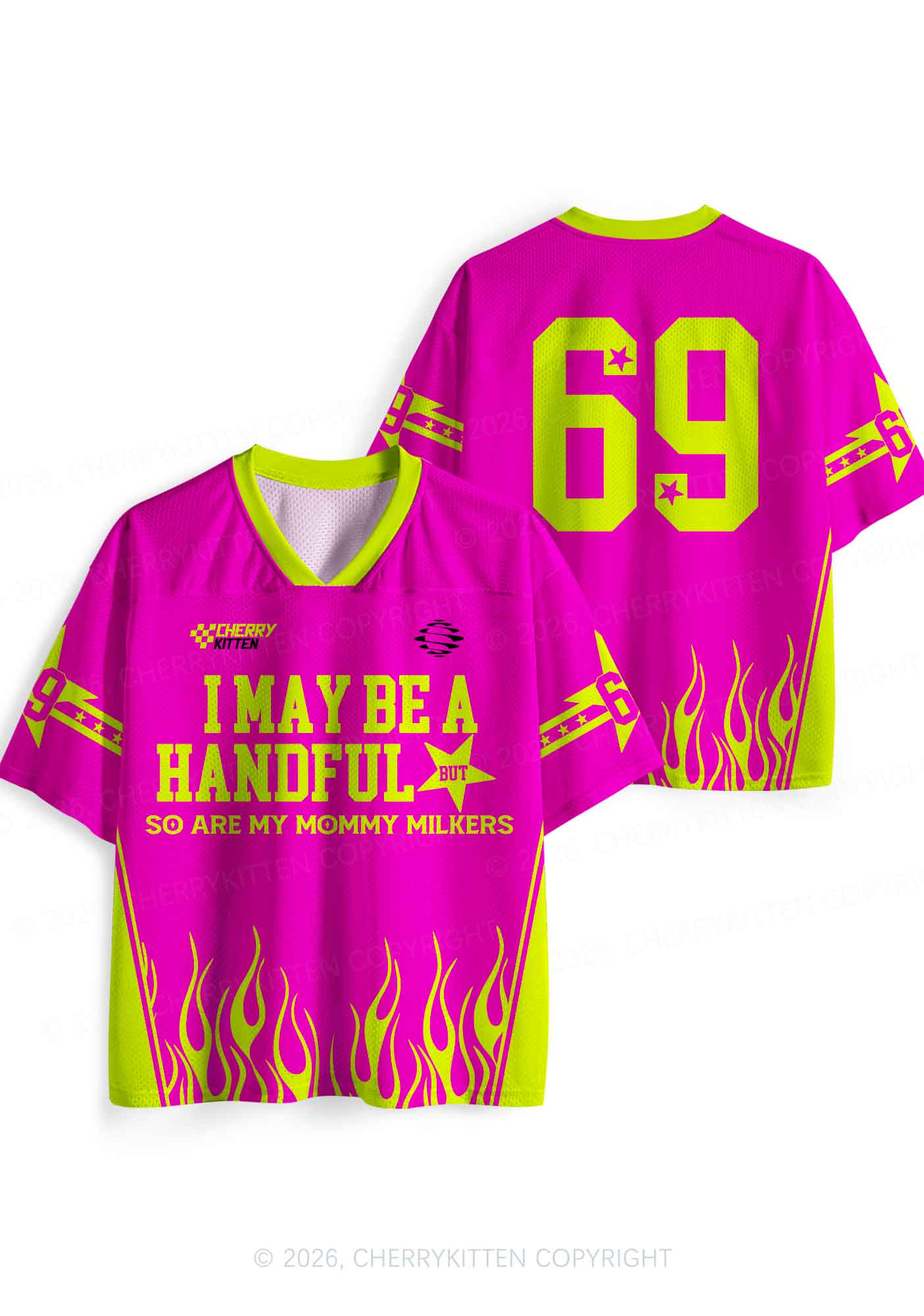 Handful Mommy Milkers Y2K Sport Jersey Shirts Cherrykitten