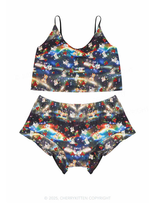 Galaxy Kitties Y2K Cami Pajama Set