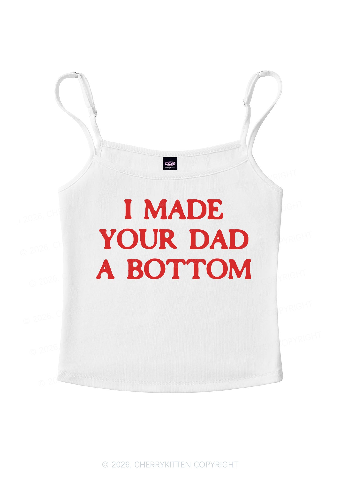 Made Your Dad Bottom Pride Y2K Spaghetti Strap Cami Cherrykitten