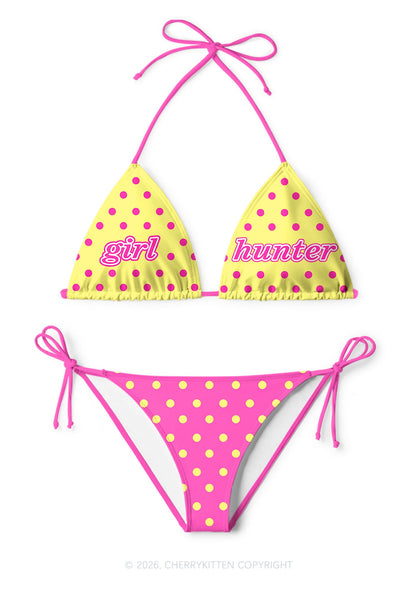 Girl Hunter Dots Pride Y2K Print Bikini Set Cherrykitten