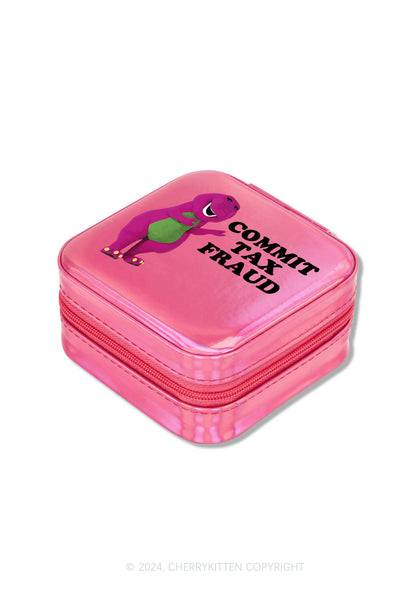 Commit Tax Fraud Y2K Portable Jewelry Box Cherrykitten