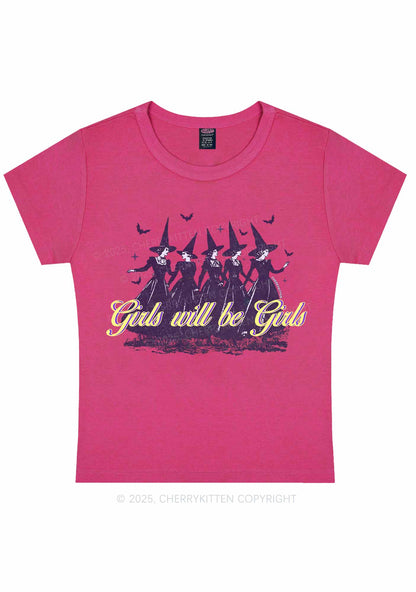 Halloween Witches Will Be Witches Y2K Baby Tee Cherrykitten