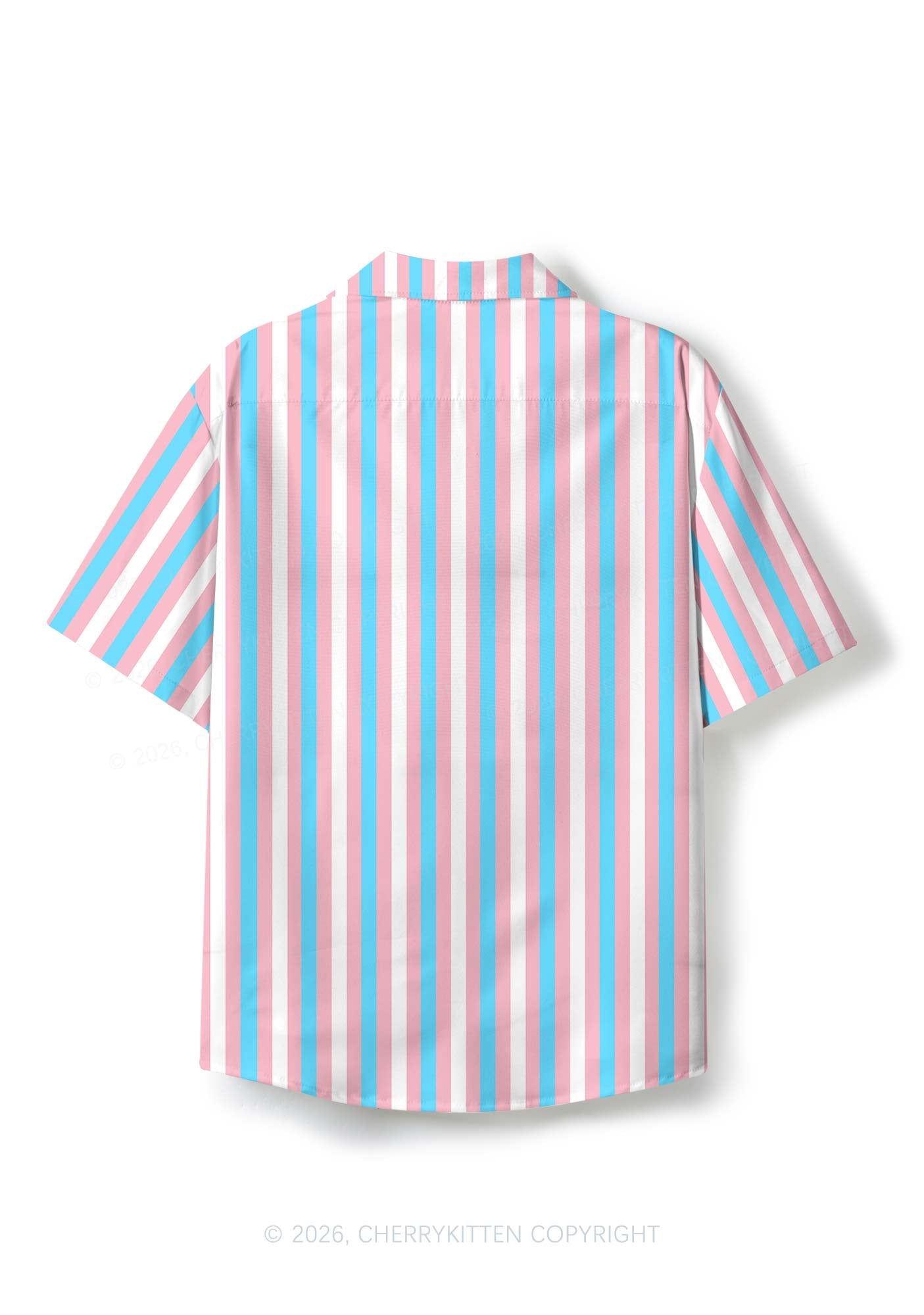 Transgender Flag Pride Y2K Print Hawaiian Shirt Cherrykitten