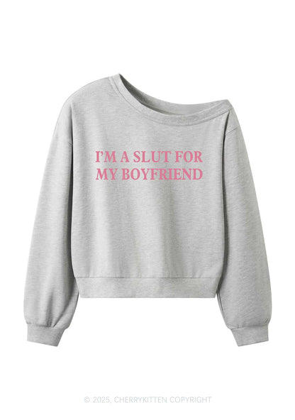 Slxt For My Girlfriend Y2K Off Shoulder Sweatshirts Cherrykitten