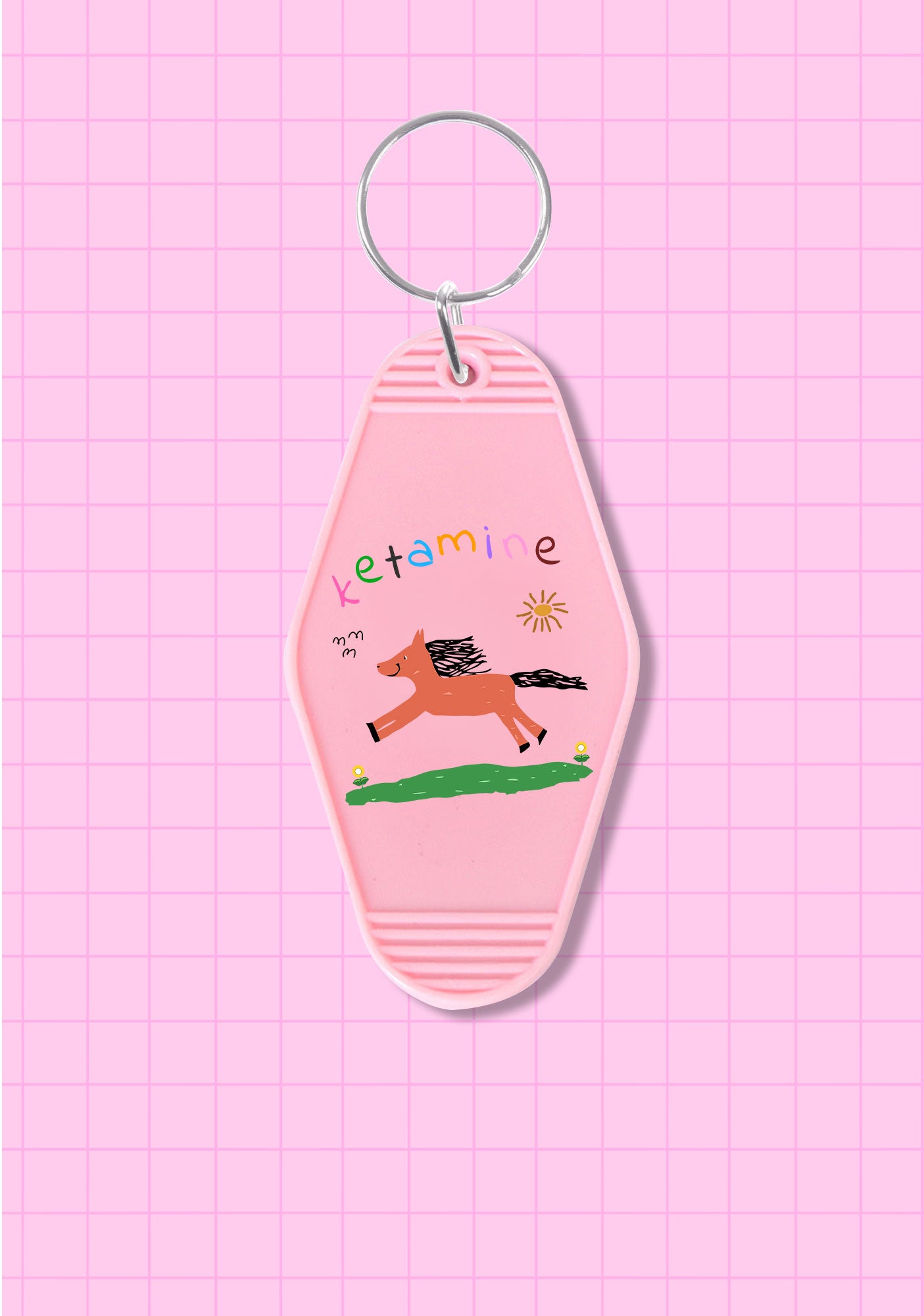 Orange Pony 1Pc Y2K Hotel Keychain Cherrykitten