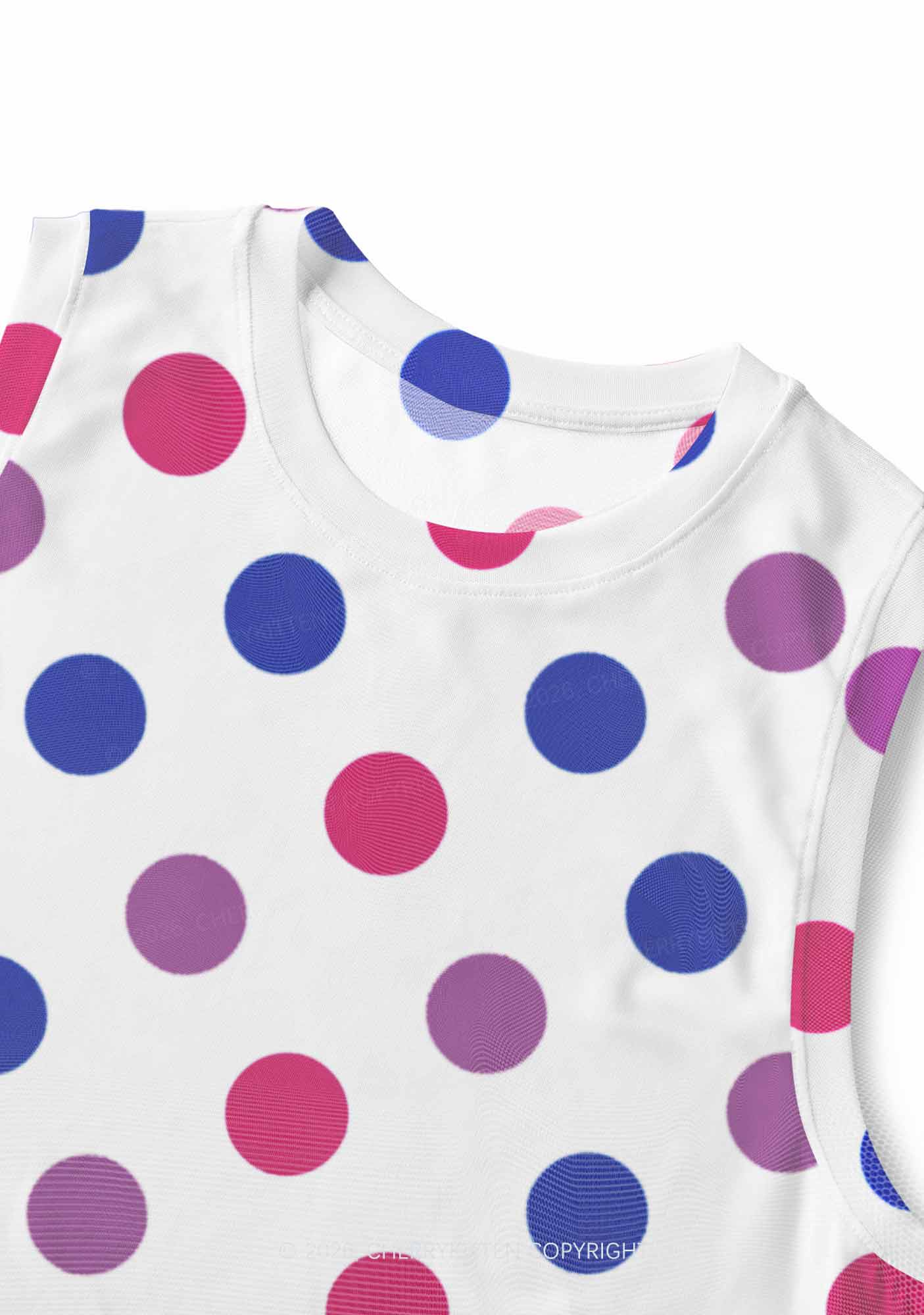 Bisexual Dots On White Pride Y2K Mesh Muscle Tank Cherrykitten