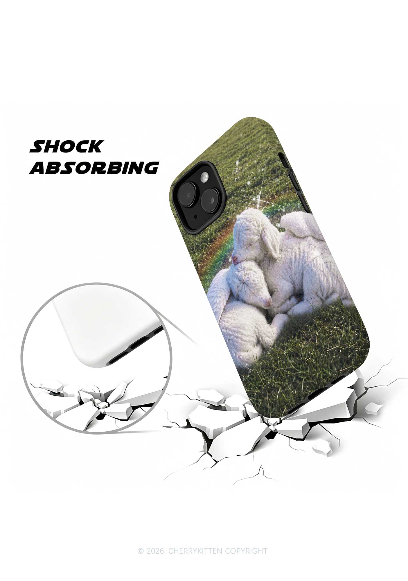 Angel Wings Baby Lambs Y2K Phone Case Cherrykitten