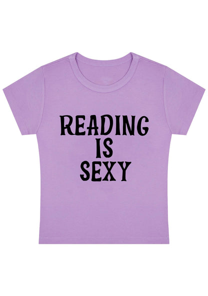 Reading Is Sxxx Y2K Baby Tee