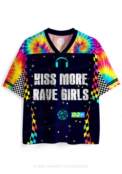 Kiss More Rave Girls Y2K Sport Jersey Shirts Cherrykitten