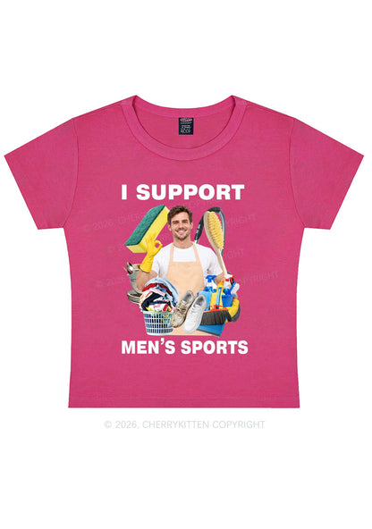 I Support Mens Sports Y2K Baby Tee Cherrykitten