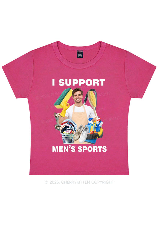 I Support Mens Sports Y2K Baby Tee Cherrykitten