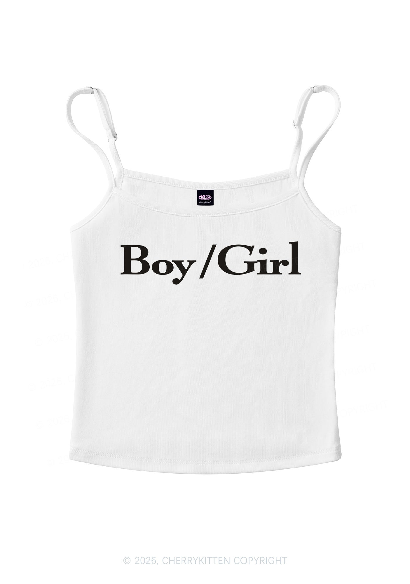 Boy Or Girl Pride Y2K Spaghetti Strap Cami Cherrykitten