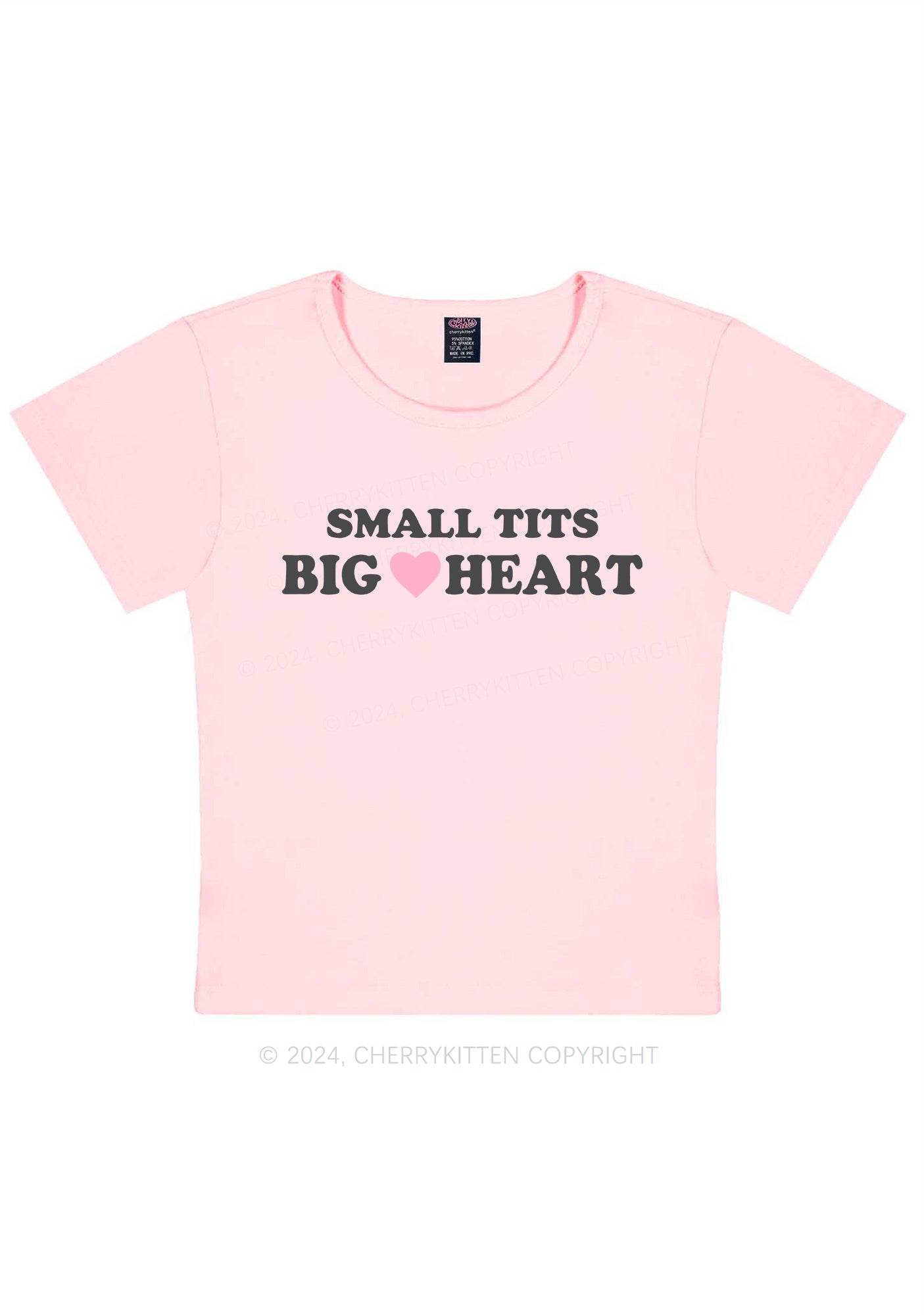 Small But Big Heart Y2K Baby Tee