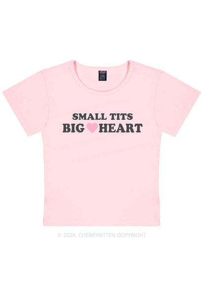 Small But Big Heart Y2K Baby Tee