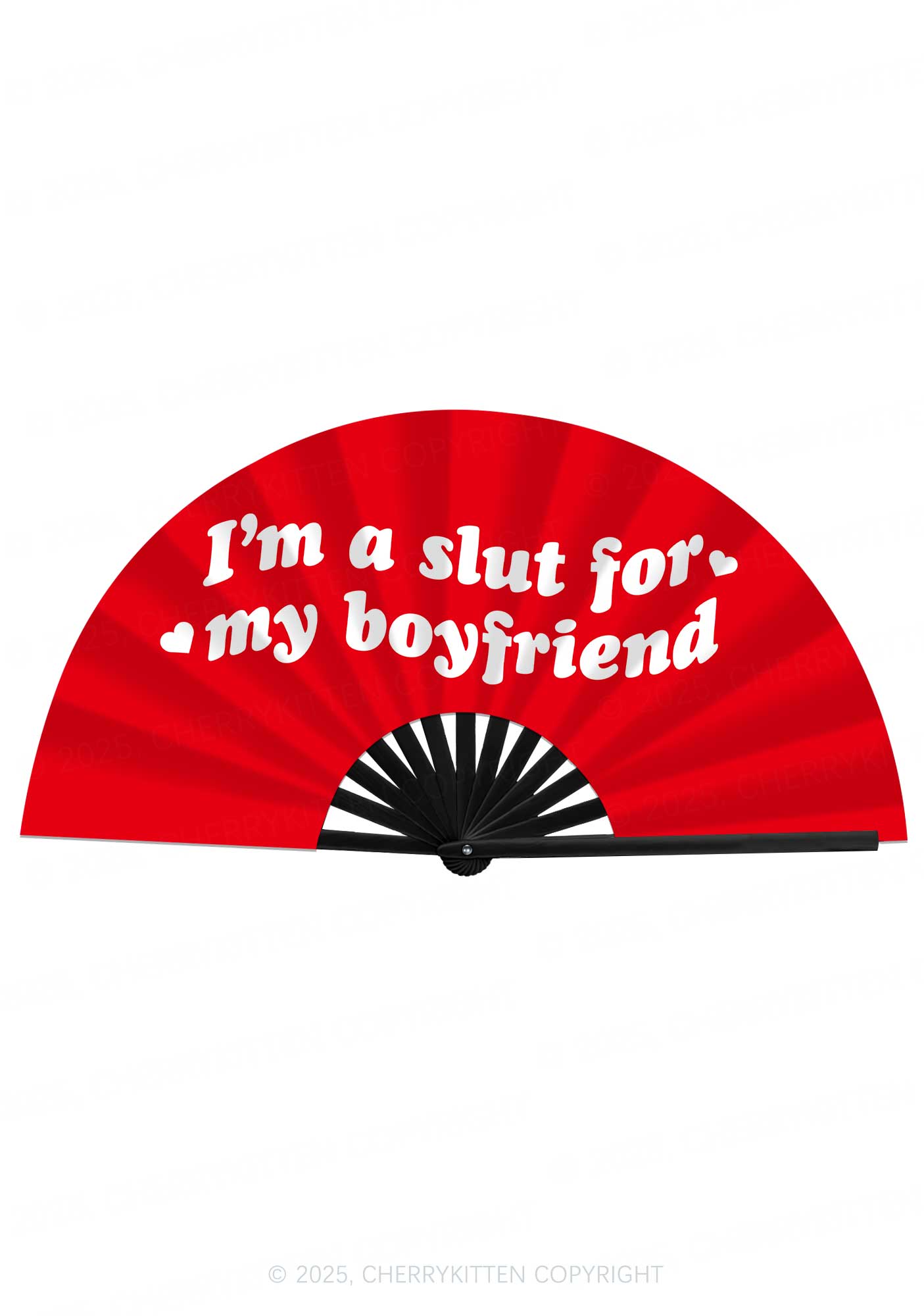 Slxt For My BF Valentine's Day Y2K Rave Hand Fan Cherrykitten
