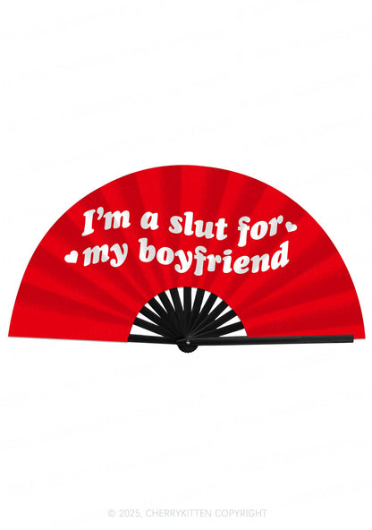 Slxt For My BF Valentine's Day Y2K Rave Hand Fan Cherrykitten