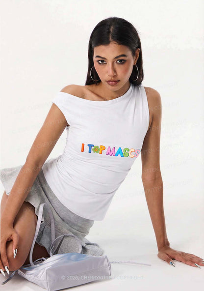 I Top Mascs Pride Y2K Off Shoulder Tank Top Cherrykitten