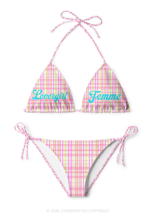 Lovergirl Femme Pride Y2K Print Bikini Set Cherrykitten