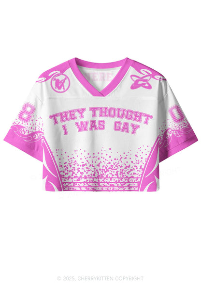 Custom I Was Gay Pride Y2K Crop Sport Jersey Shirts Cherrykitten