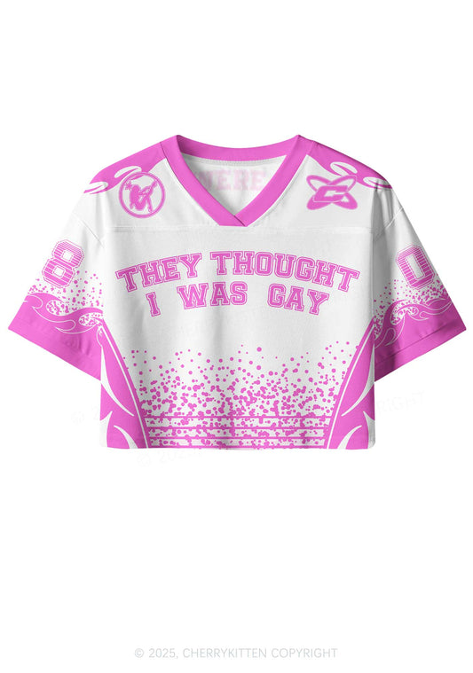 Custom I Was Gay Pride Y2K Crop Sport Jersey Shirts Cherrykitten