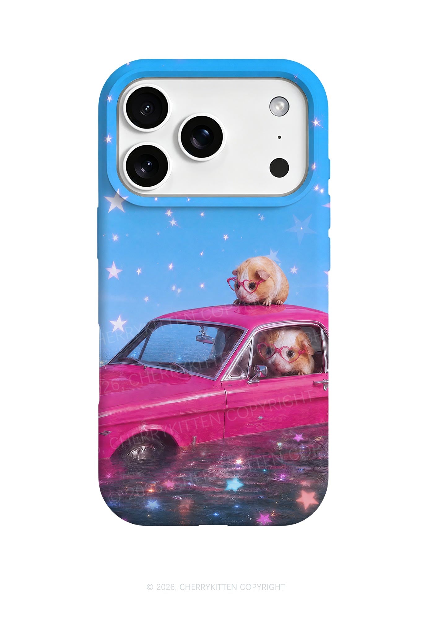 Two Guinea Pigs On Pink Car Y2K Phone Case Cherrykitten