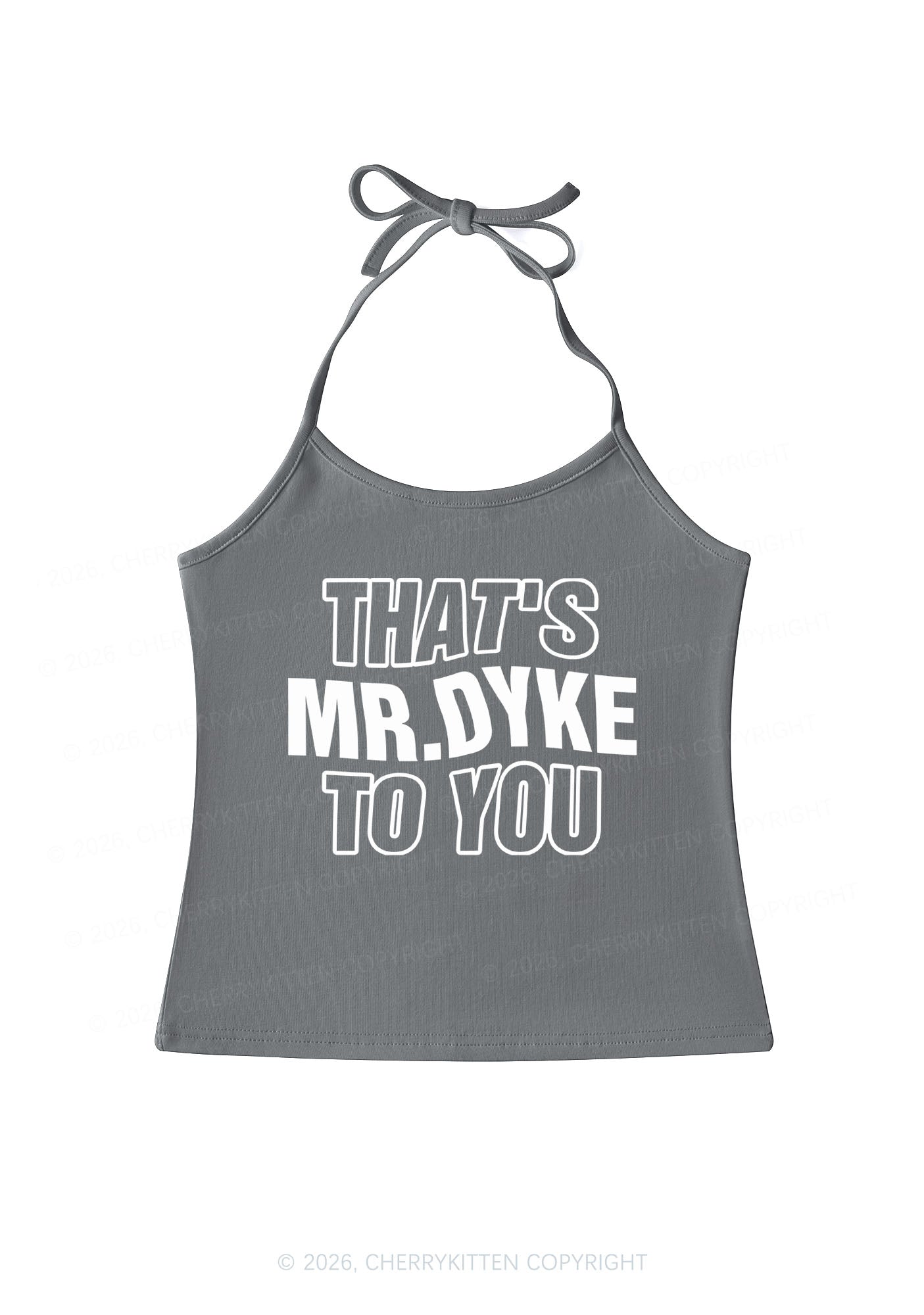 Thats Mr Dyke Pride Y2K Halter Neck Cami Cherrykitten