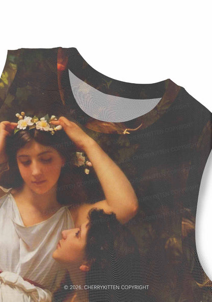 Forest Lovers Pride Y2K Mesh Muscle Tank Cherrykitten