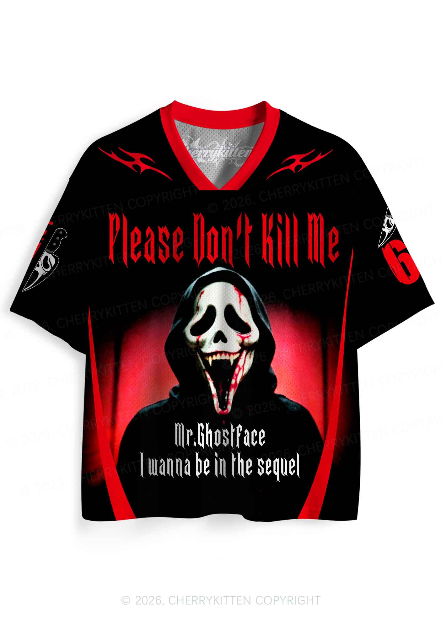 Halloween Please Dont Kill Me Y2K Sport Jersey Shirts Cherrykitten