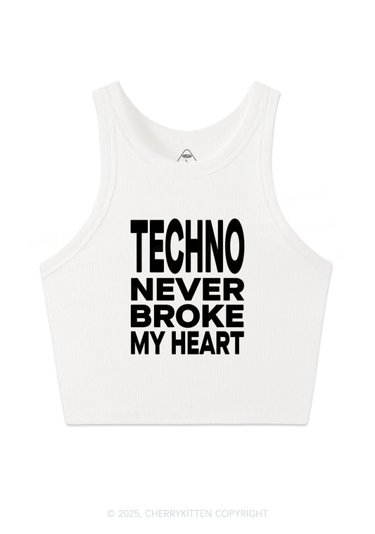 Techno Heart Y2K Crop Tank Top Cherrykitten