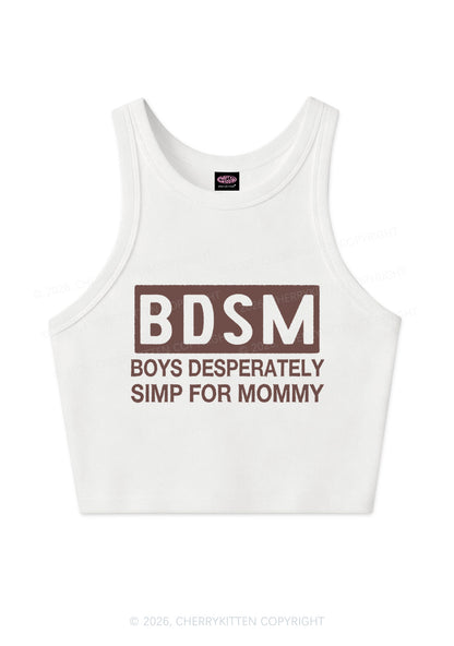 Boys Desperately Simp For Mommy Y2K Crop Tank Top Cherrykitten