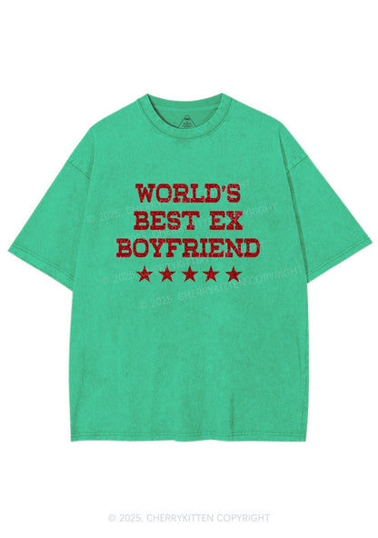 Glitter Best Ex Boyfriend Y2K Shirts Washed Tee Cherrykitten