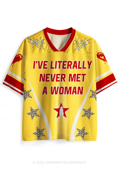 Never Met A Woman Pride Y2K Sport Jersey Shirts Cherrykitten