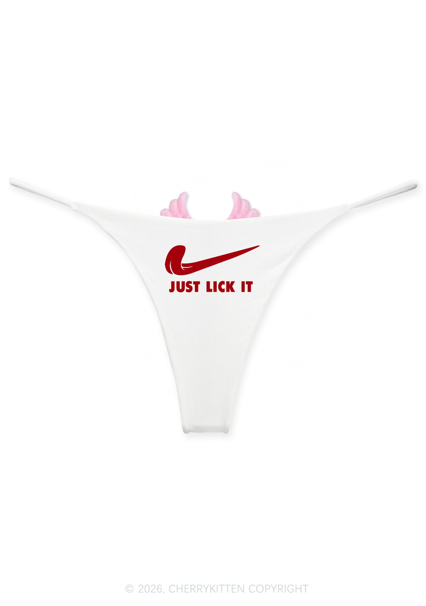 Just Lick It Y2K Goth Angel Wings Bikini String Thong Cherrykitten