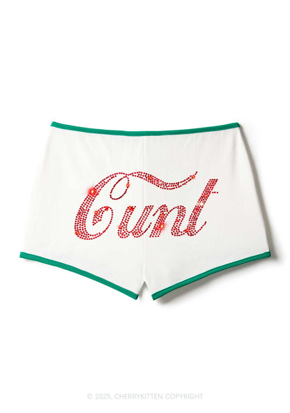 Rhinestone Special Cxxt Y2K Booty Shorts Cherrykitten